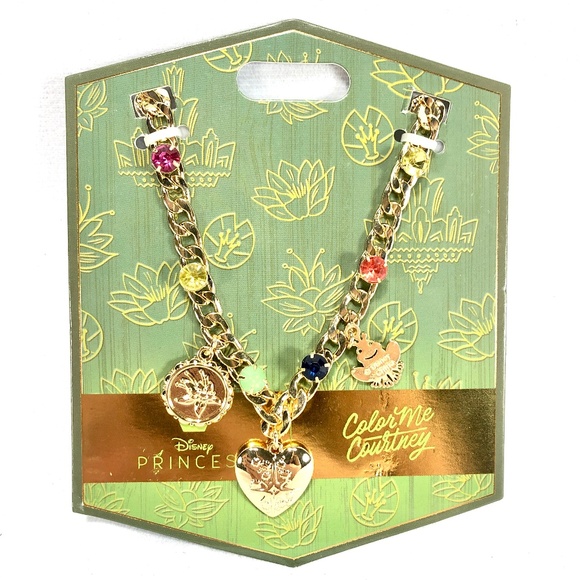 Disney Jewelry - Disney D23 2022 Tiana Princess And The Frog Gold NECKLACE Color Me Courtney NEW